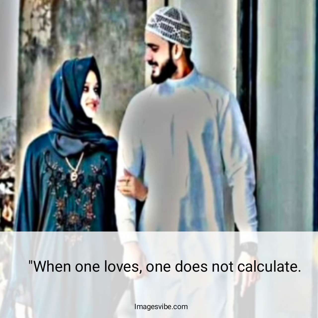 Best 30+ Islamic Couple Images With Quotes & Mashallah Couples Of ...
