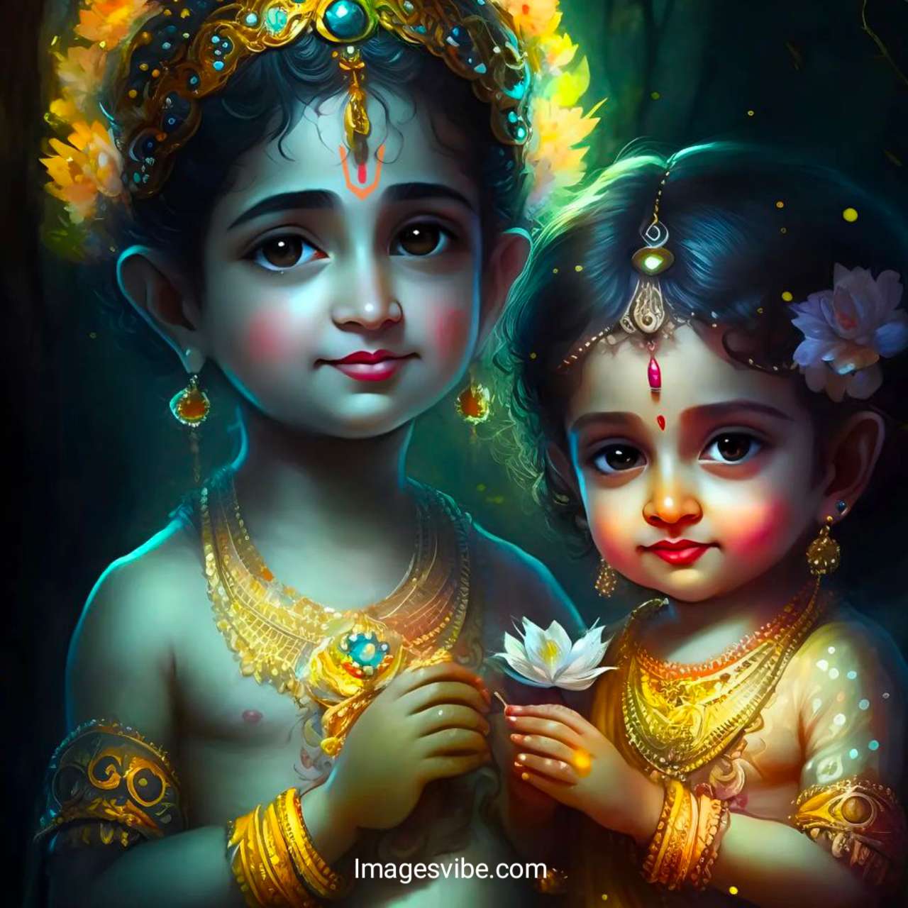 Best 30+ Cute Little Radha Krishna Cartoon Images HD Download In ...